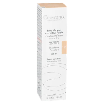 Avene Couvrance fluid SPF 20, 30 ml, 01 porcelanowy, 30 ml