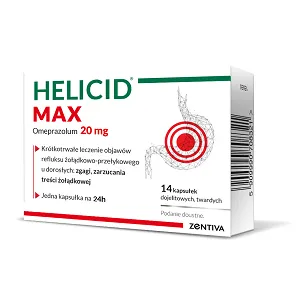 Helicid MAX (Piastprazol), 20mg, 14 kapsułek dojelitowych twardych