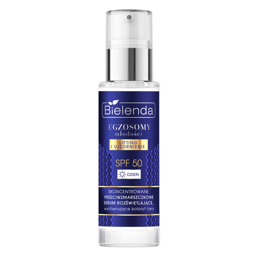 Bielenda Egzosomy Młodości skoncentrowane przeciwzmarszczkowe serum rozświetlające SPF 50, 30 ml