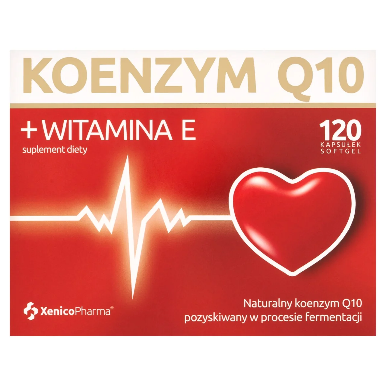 Xenico Pharma koenzym Q10 + witamina E, 120 kapsułek