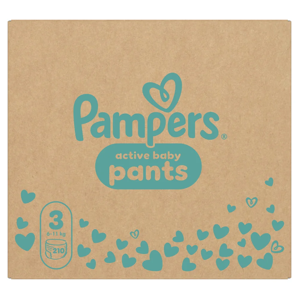 Pampers Active Baby Pants 3 pieluchomajtki, rozmiar 3, 6-11 kg, 210 sztuk