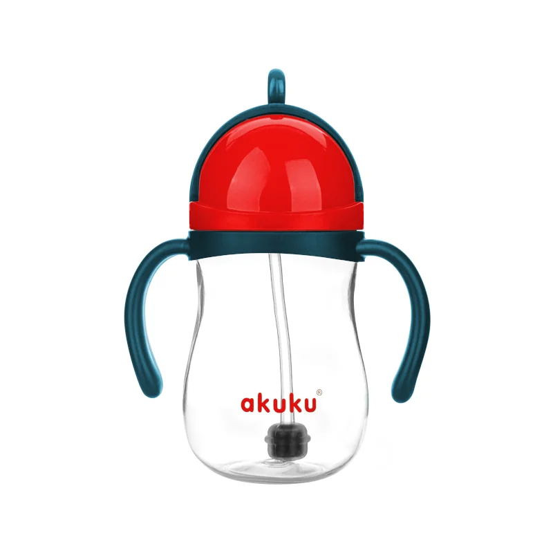 Akuku bidon ze słomką i odważnikiem Blue & Red, 1 szt.