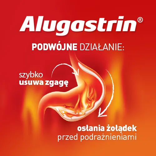 Alugastrin, smaku miętowy, 40 tabletek do żucia 