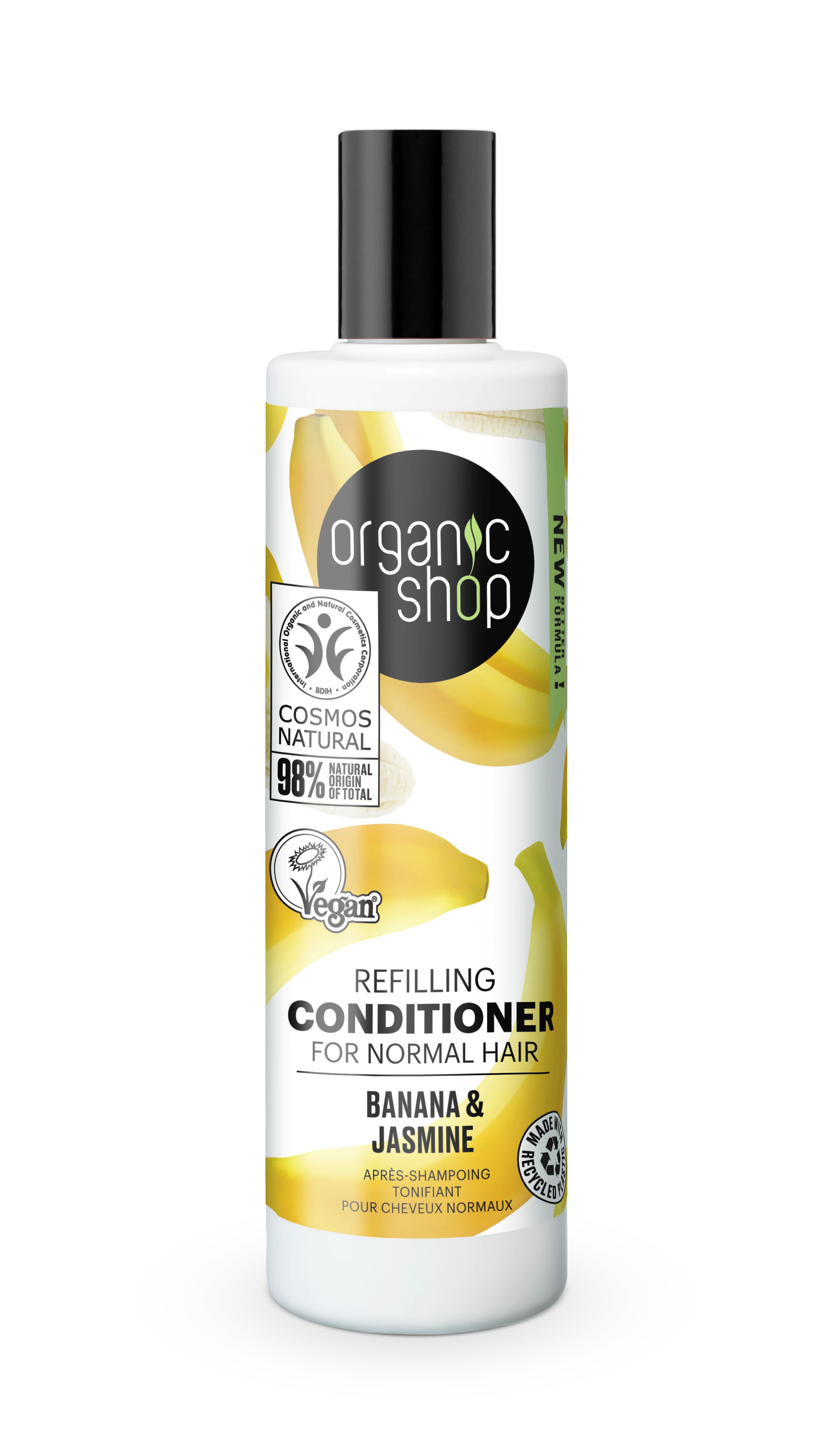 Organic Shop rewitalizująca odżywka do włosów normalnych Banan & Jaśmin, 280 ml