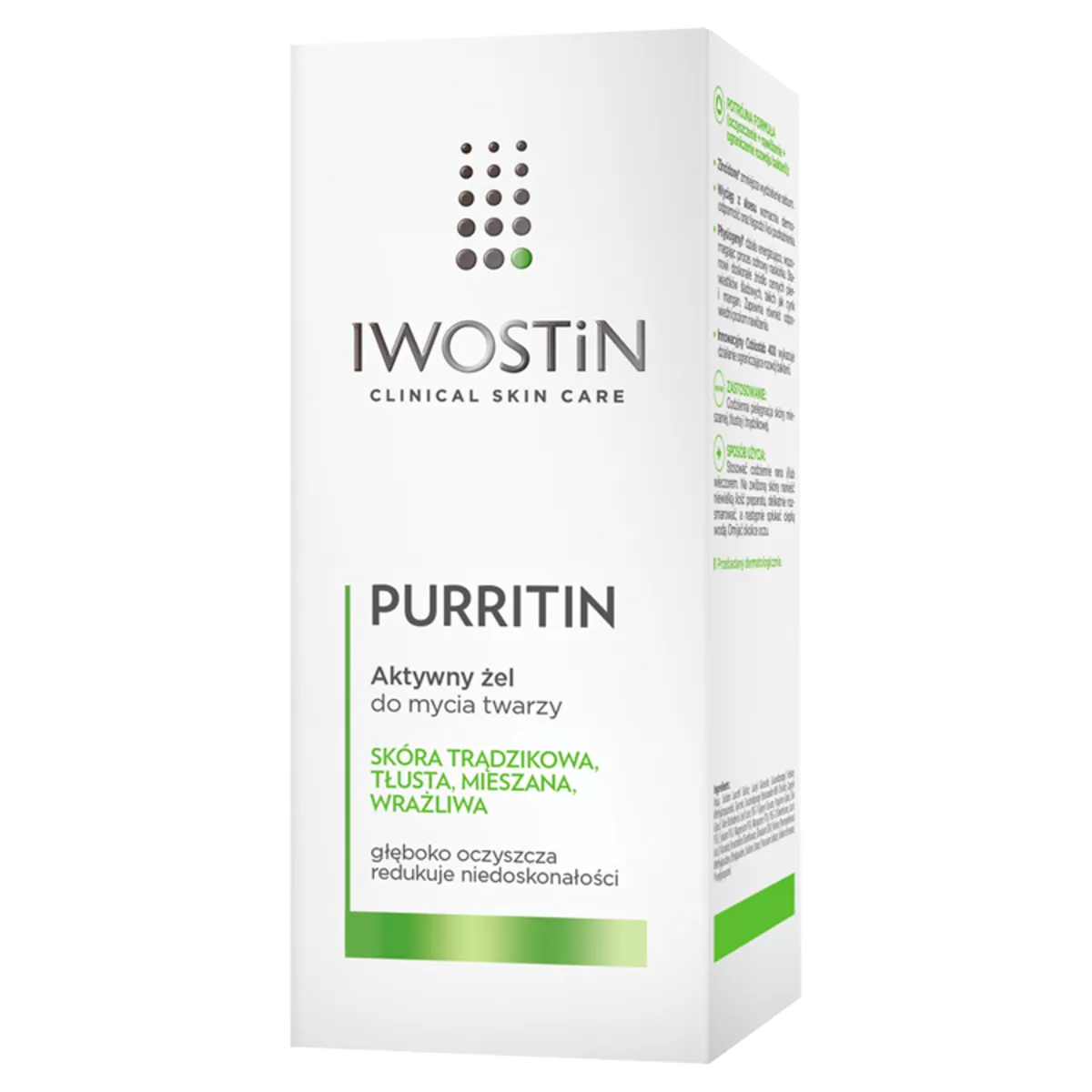 Iwostin Purritin, aktywny żel do mycia twarzy, 150 ml 