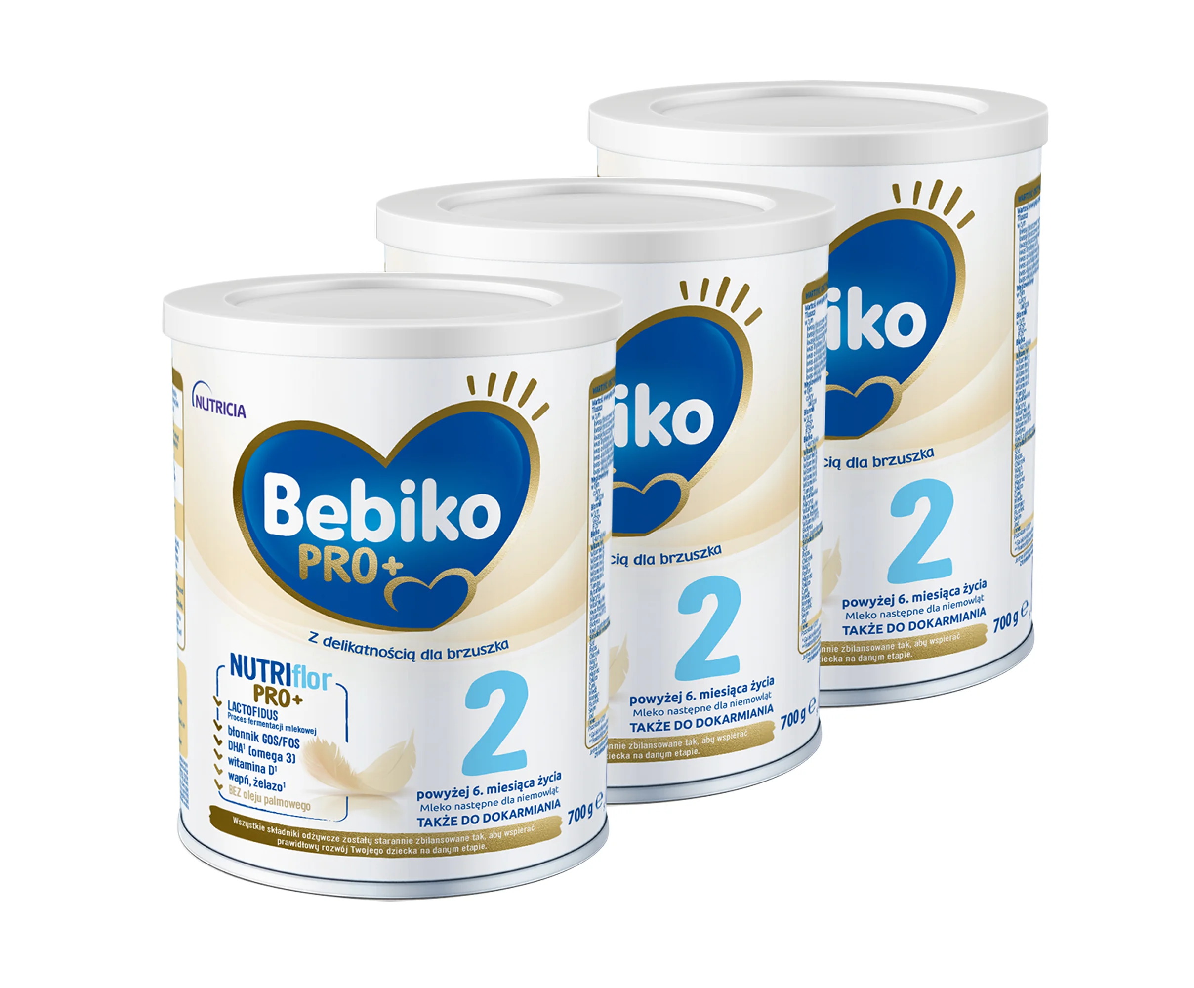 Bebiko Pro+ 2 mleko następne dla dzieci powyżej 6 miesiąca,  3 x 700 g