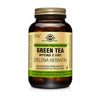 Solgar Green Tea Zielona Herbata, suplement diety, 60 kapsułek 