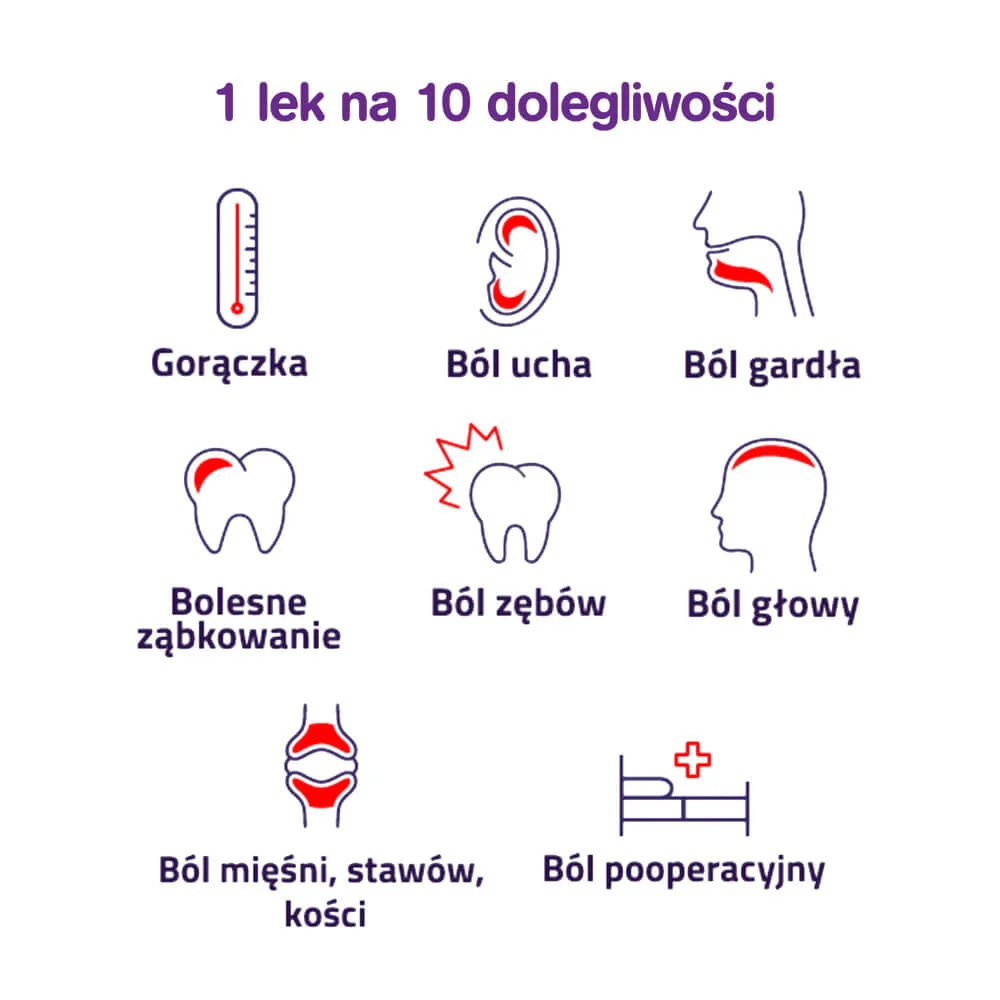 Ibuprom Forte 0,2 g/5 ml zawiesina doustna dla dzieci, smak truskawkowy, 100 ml