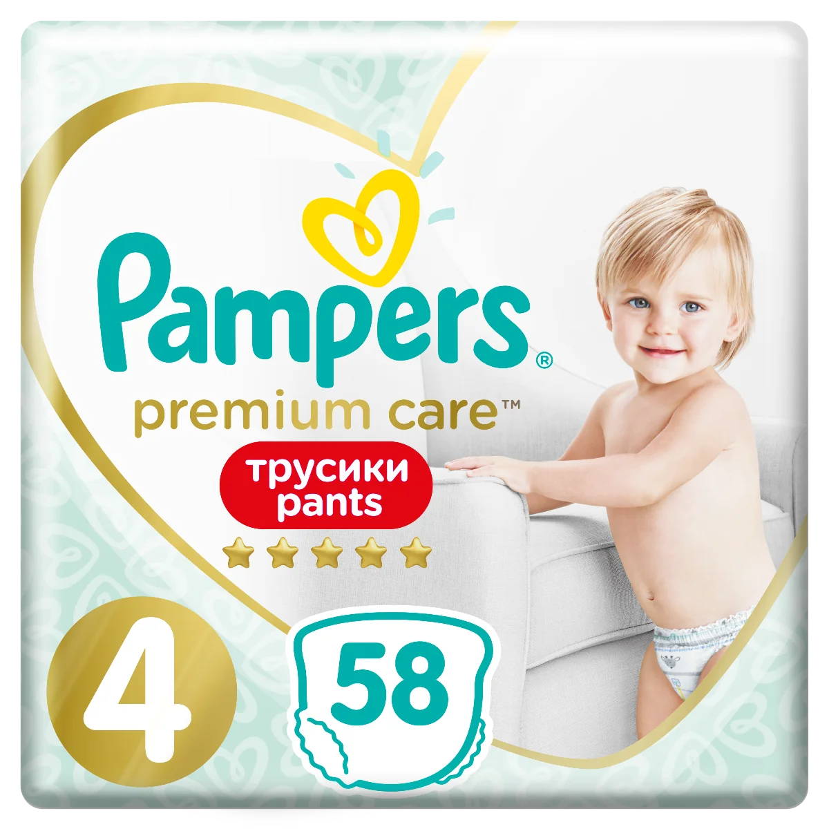 Pampers Premium Care Pants Maxi pieluszki jednorazowe, rozmiar 4, 9-15 kg, 58 szt.