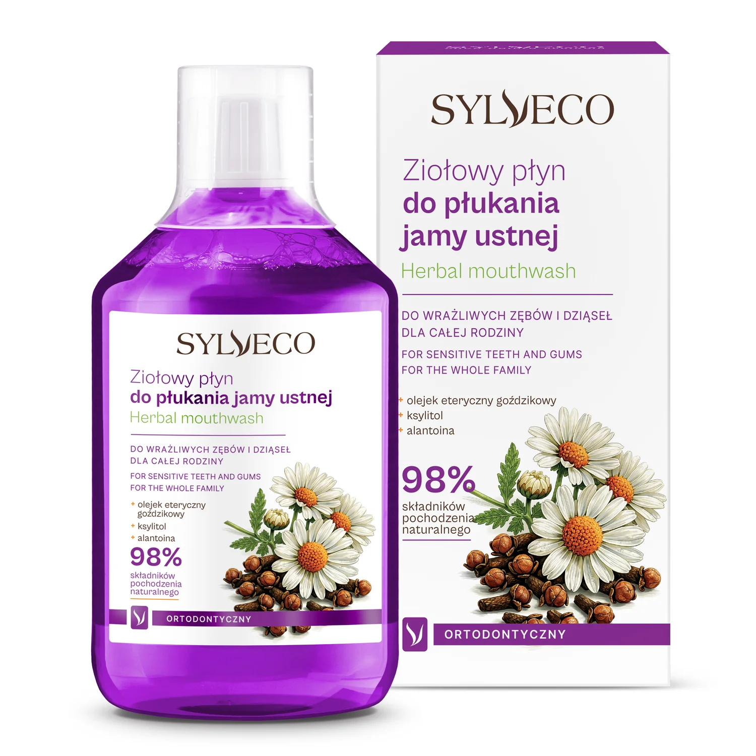 Sylveco ziołowy płyn do płukania jamy ustnej ortodontyczny, 500 ml