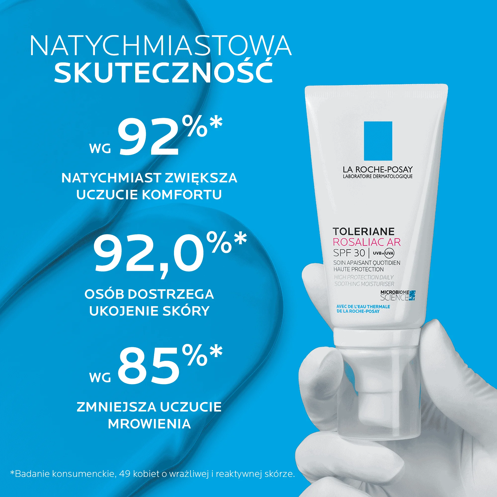 La Roche-Posay Toleriane Rosaliac AR SPF 30 kojący krem ochronny do twarzy, 50 ml