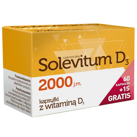 Solevitum D3 2000 j.m., suplement diety 60 kapsułek. Data ważności 2022-10-31