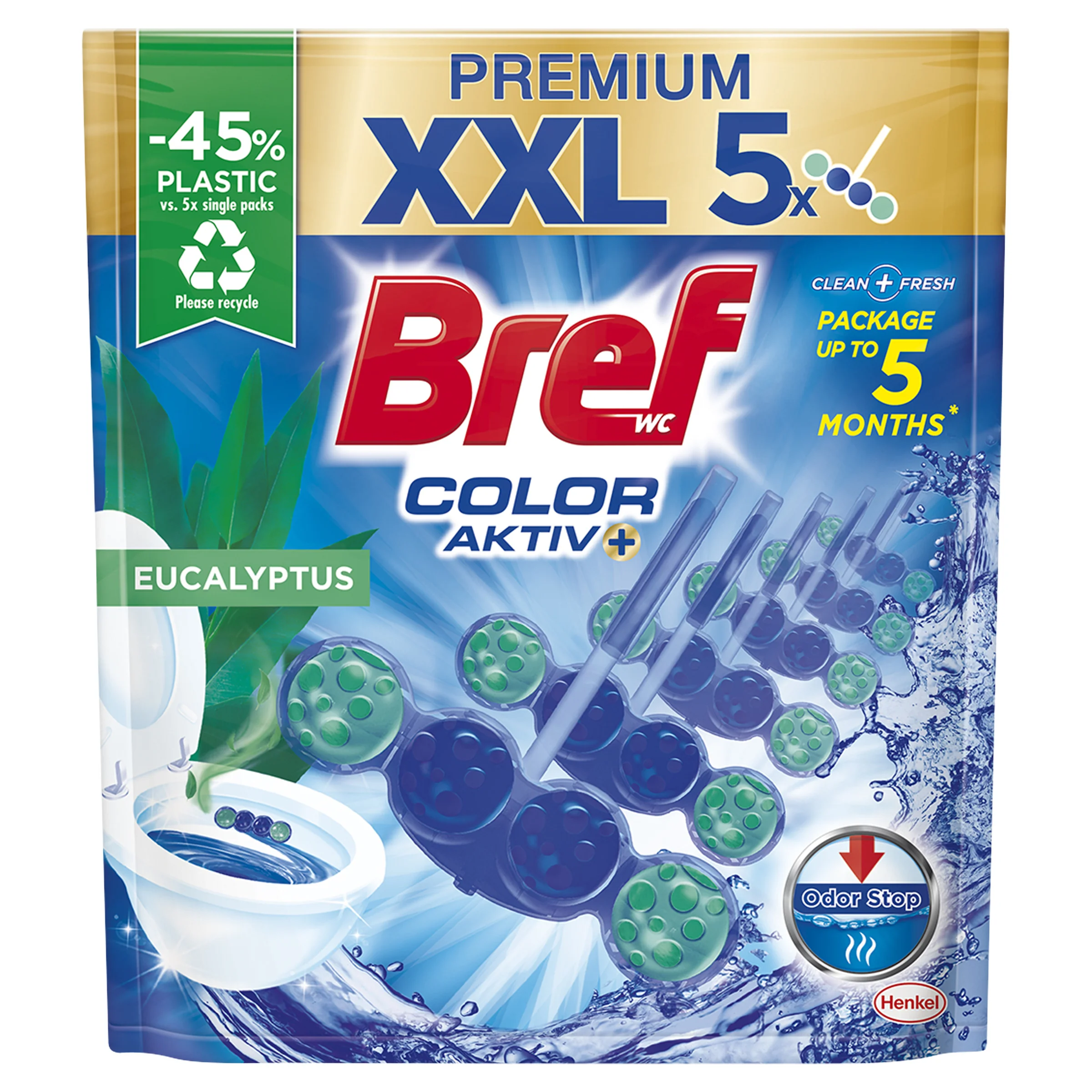 Bref Color Aktiv zawieszka do WC, 5 x 50 g