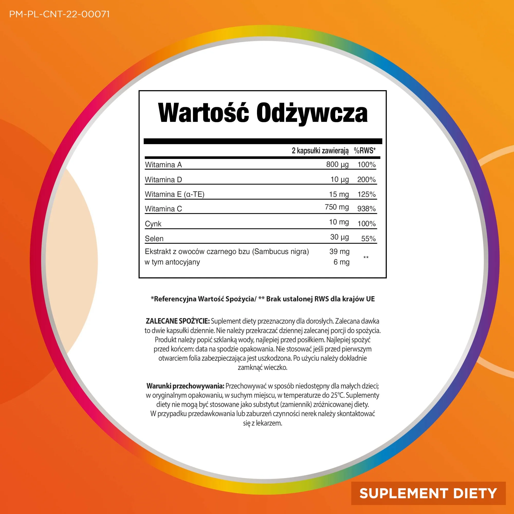 Centrum Immuno z ekstraktem z czarnego bzu 60 kapsułek