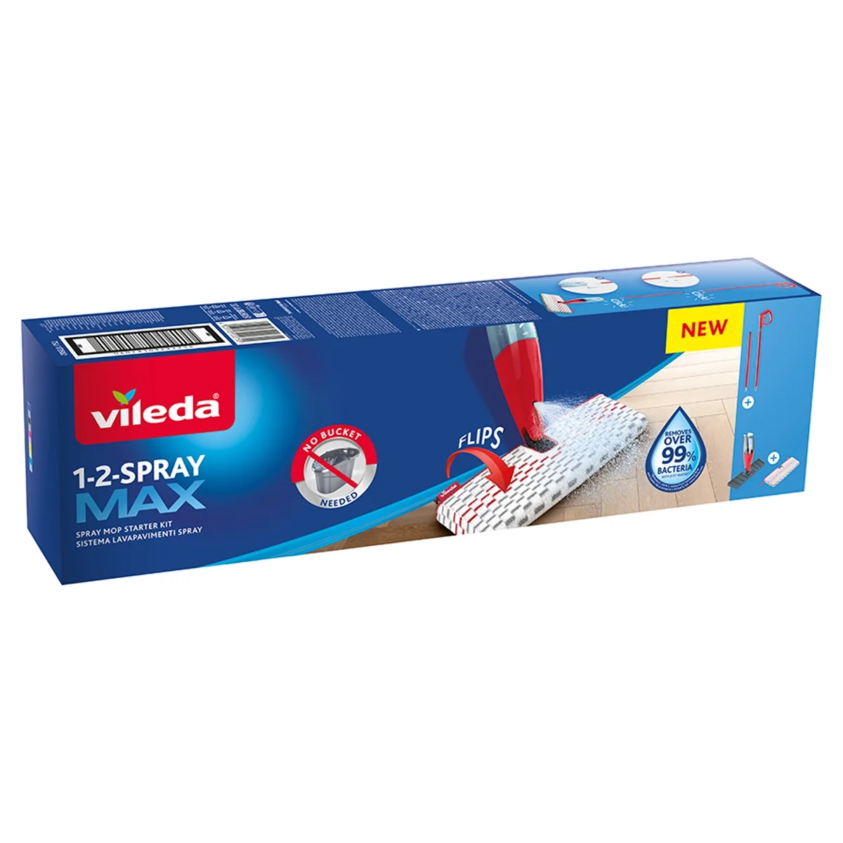 Vileda 1-2 Spray MAX BOX mop ze spryskiwaczem z drążkiem, 1 sztuka