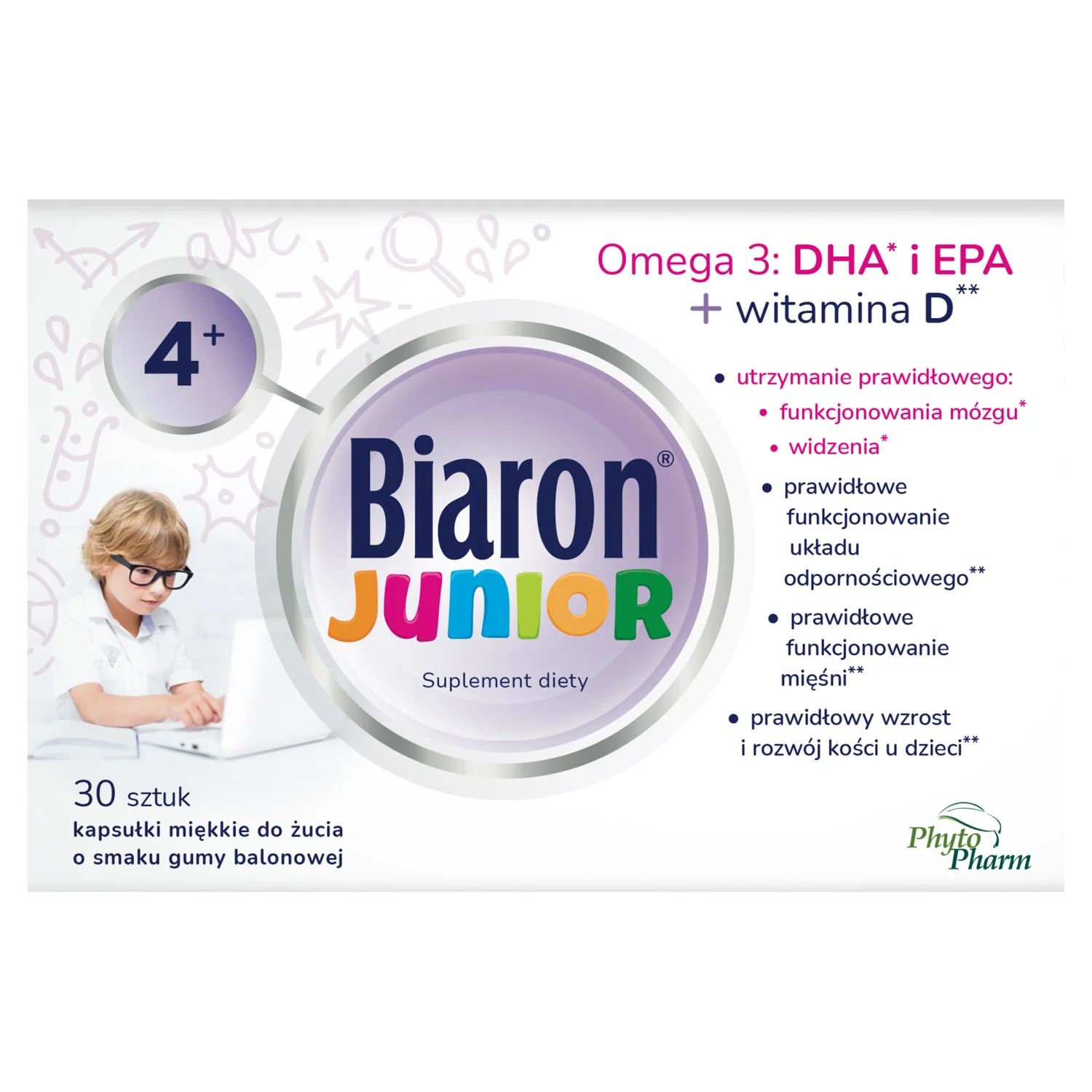 Biaron Junior kapsułki miękkie do żucia, 30 szt
