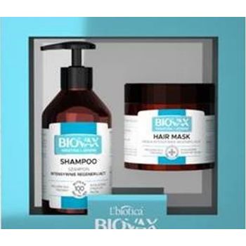 Biovax Keratyna + Jedwab zestaw kosmetyków: szampon intensywnie regenerujący + maska do włosów, 200 ml + 250 ml 