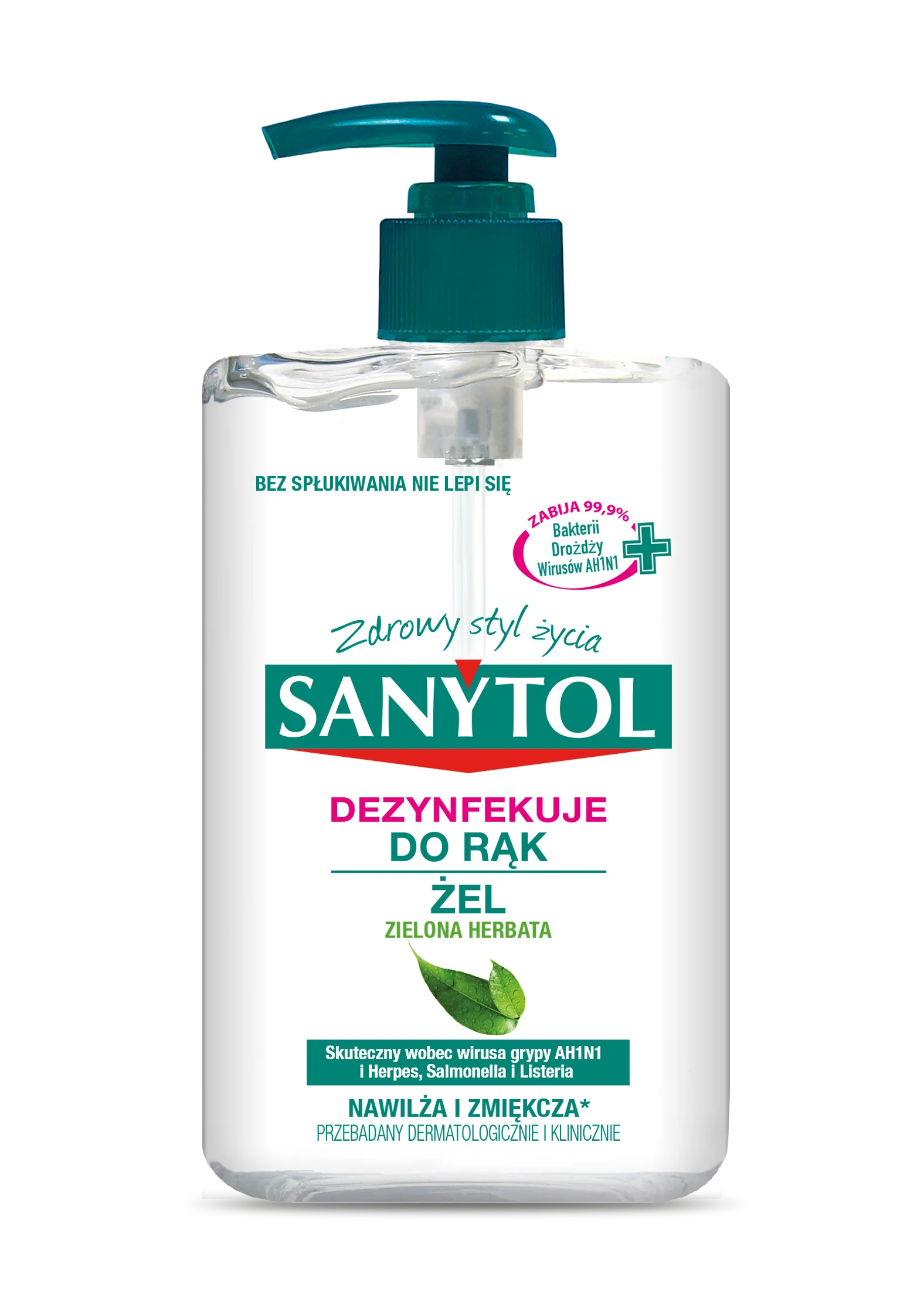 Sanytol żel dezynfekujący do rąk zielona herbata, 250 ml
