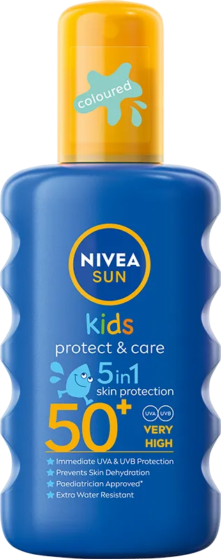 Nivea Sun Kids Protect&Care spray ochronny na słońce dla dzieci SPF 50+, 200 ml