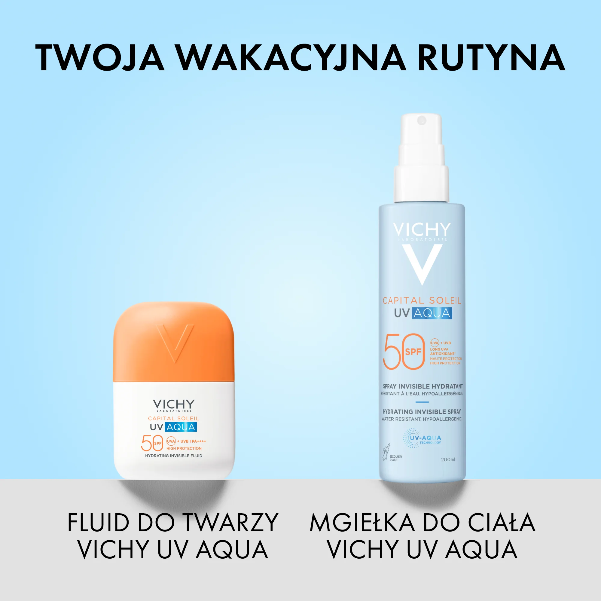 Vichy Capital Soleil UV-Aqua nawilżający niewidzialny fluid SPF 50, 50 ml