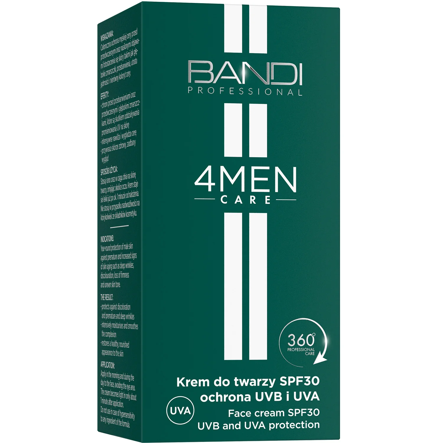 BANDI 4Men Care krem do twarzy SPF 30 ochrona UVB i UVA, 50 ml