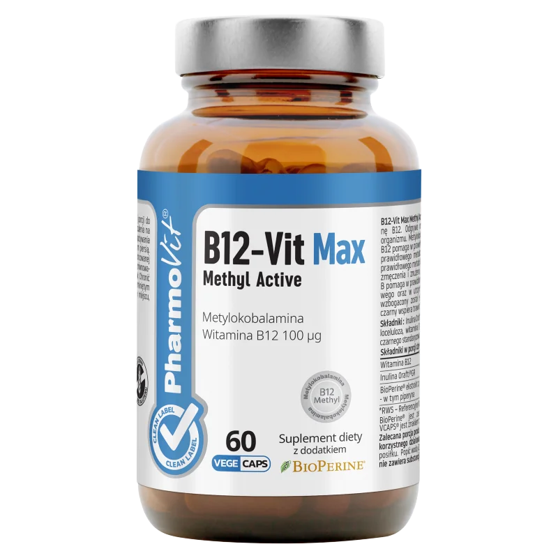 Pharmovit B12-Vit Max Methyl Active suplement diety, 60 kapsułek