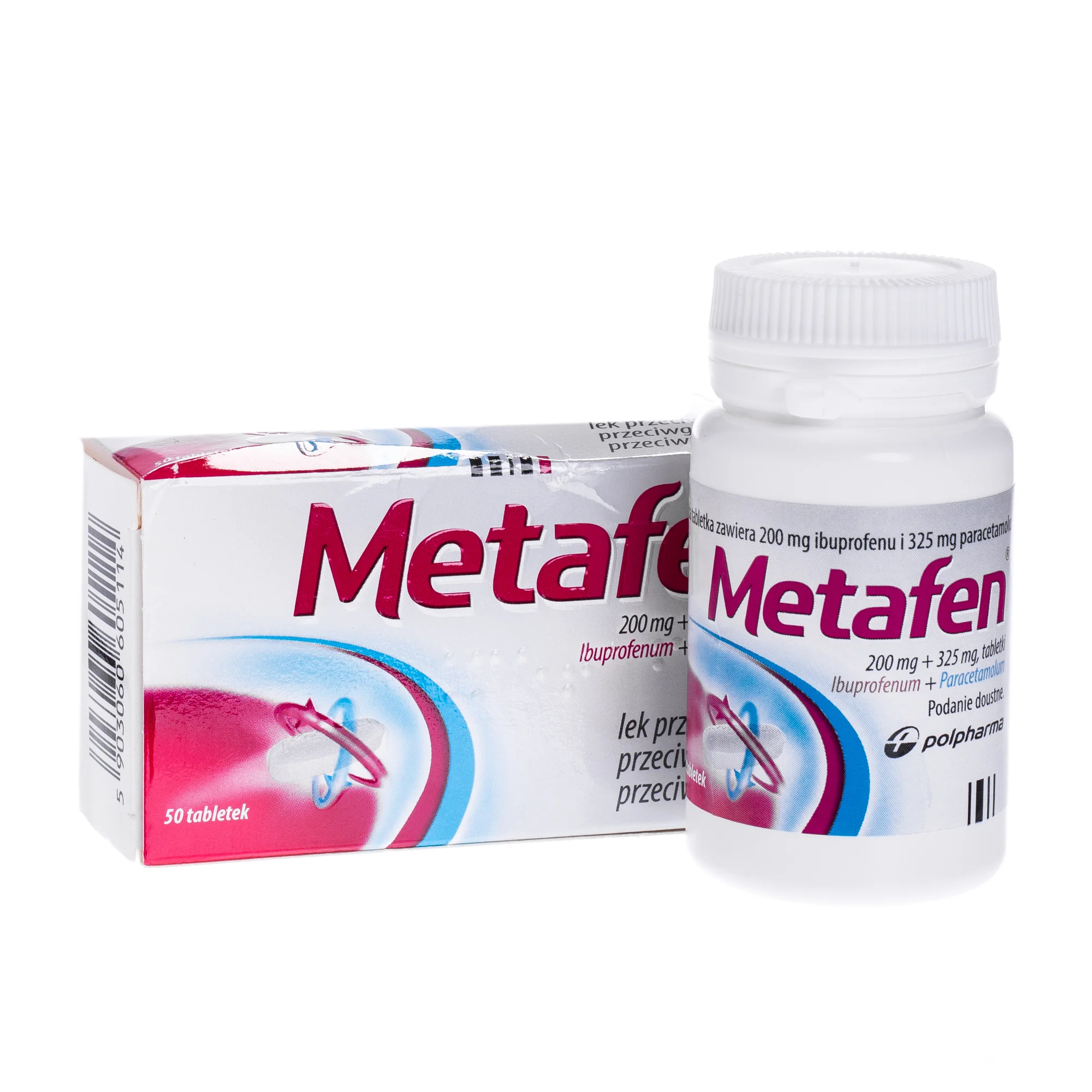 Metafen Metafen, 200 mg + 325 mg, tabletki przeciwbólowe i przeciwgorączkowe ...