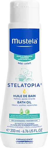 Mustela Stelatopia, olejek do kąpieli, 200 ml