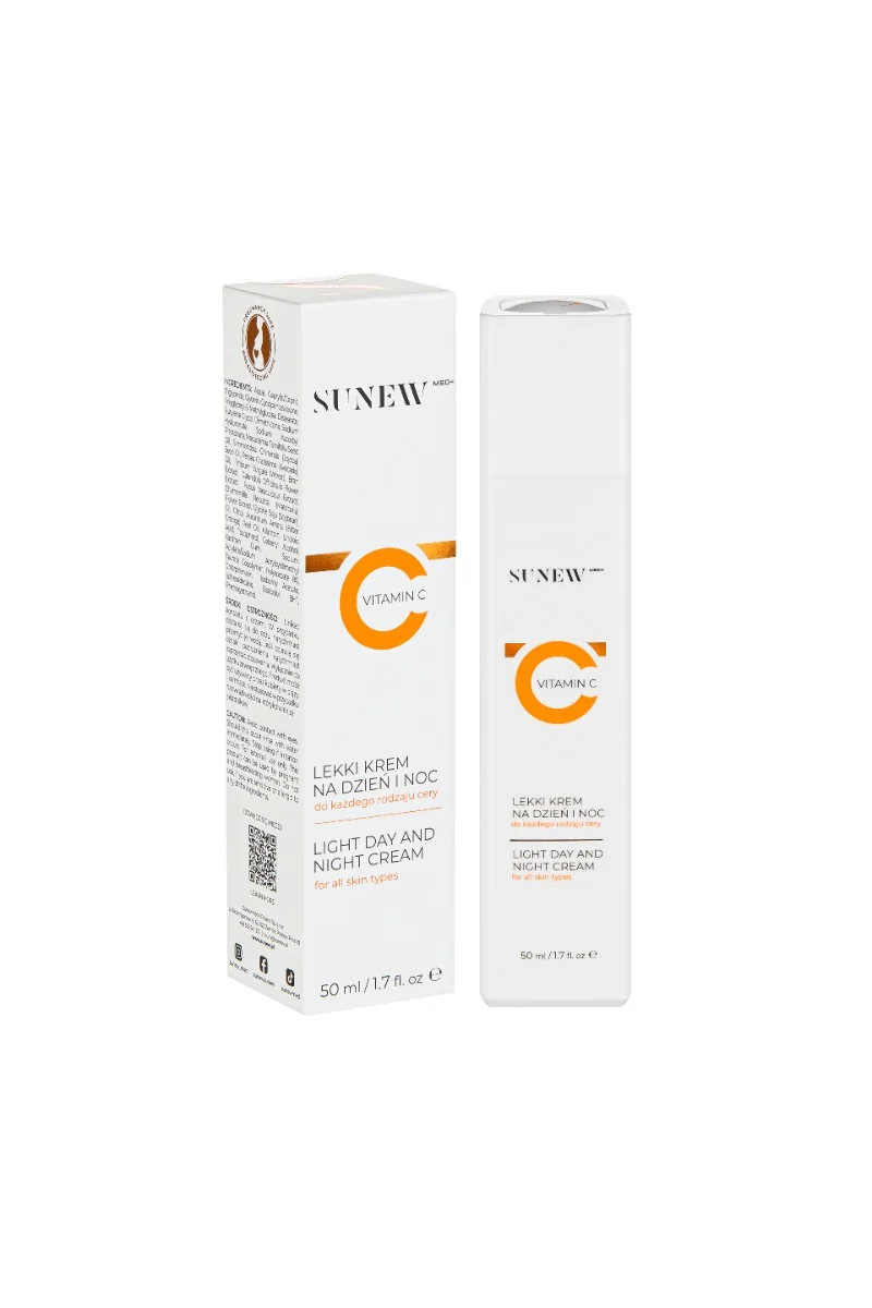 SunewMed+ lekki krem do twarzy z witaminą C na dzień i noc 50 ml