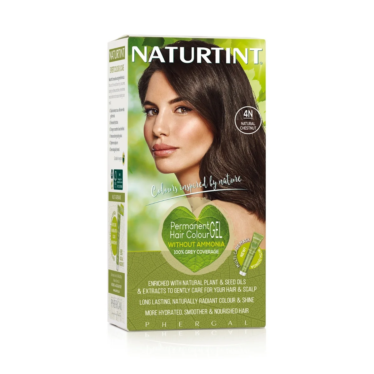 Naturtin żel koloryzujący w 100% z olejków botanicznych 4N naturalny kasztan, 1 szt.