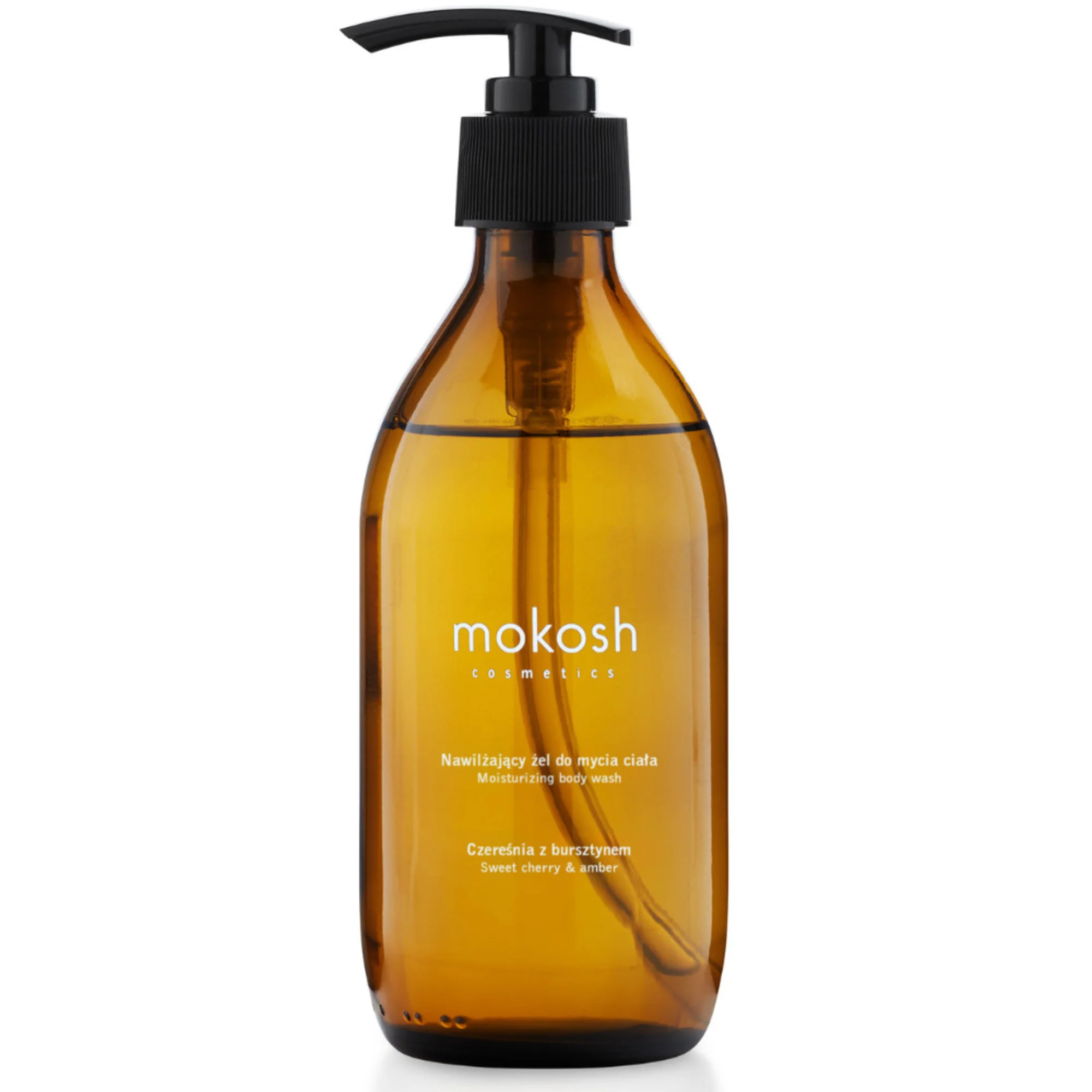 Mokosh żel do mycia ciała czereśnia z bursztynem nawilżający, 300 ml