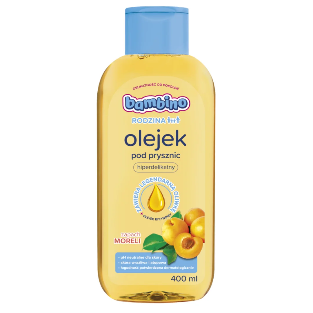Bambino Rodzina hiperdelikatny olejek pod prysznic o zapachu moreli, 400 ml