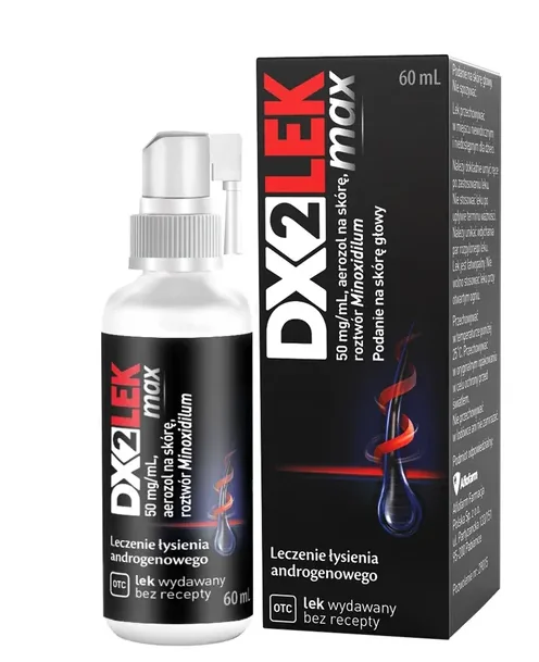DX2LEK max 50 mg/ml, aerozol na skórę, 60 ml
