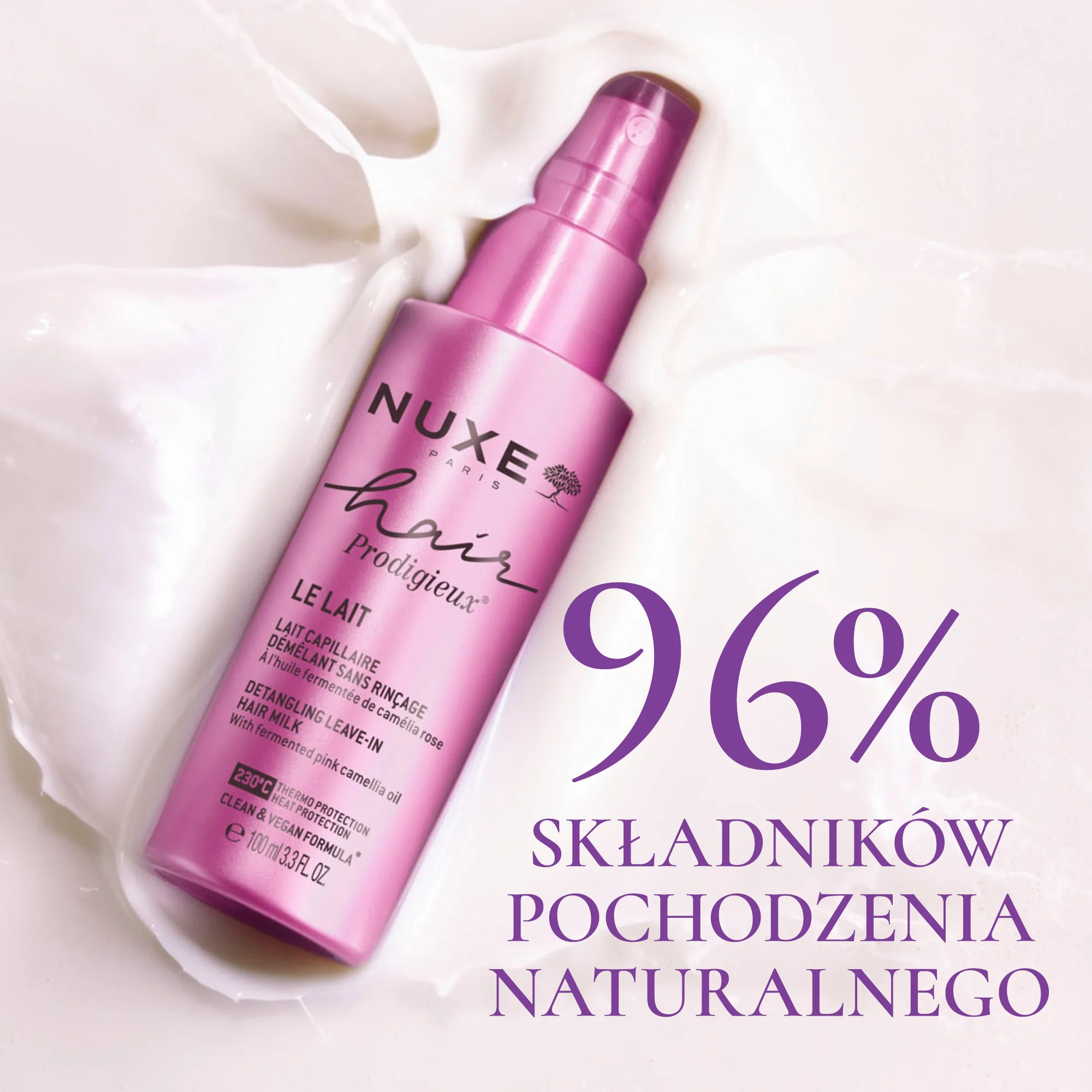 NUXE Hair Prodigieux® nawilżające mleczko do włosów ułatwiające rozczesywanie, 100 ml