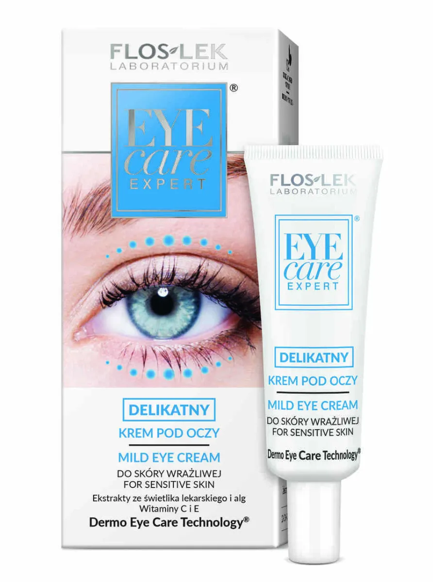 Floslek Eye Care Expert, delikatny krem pod oczy, do skóry wrażliwej, 30 ml