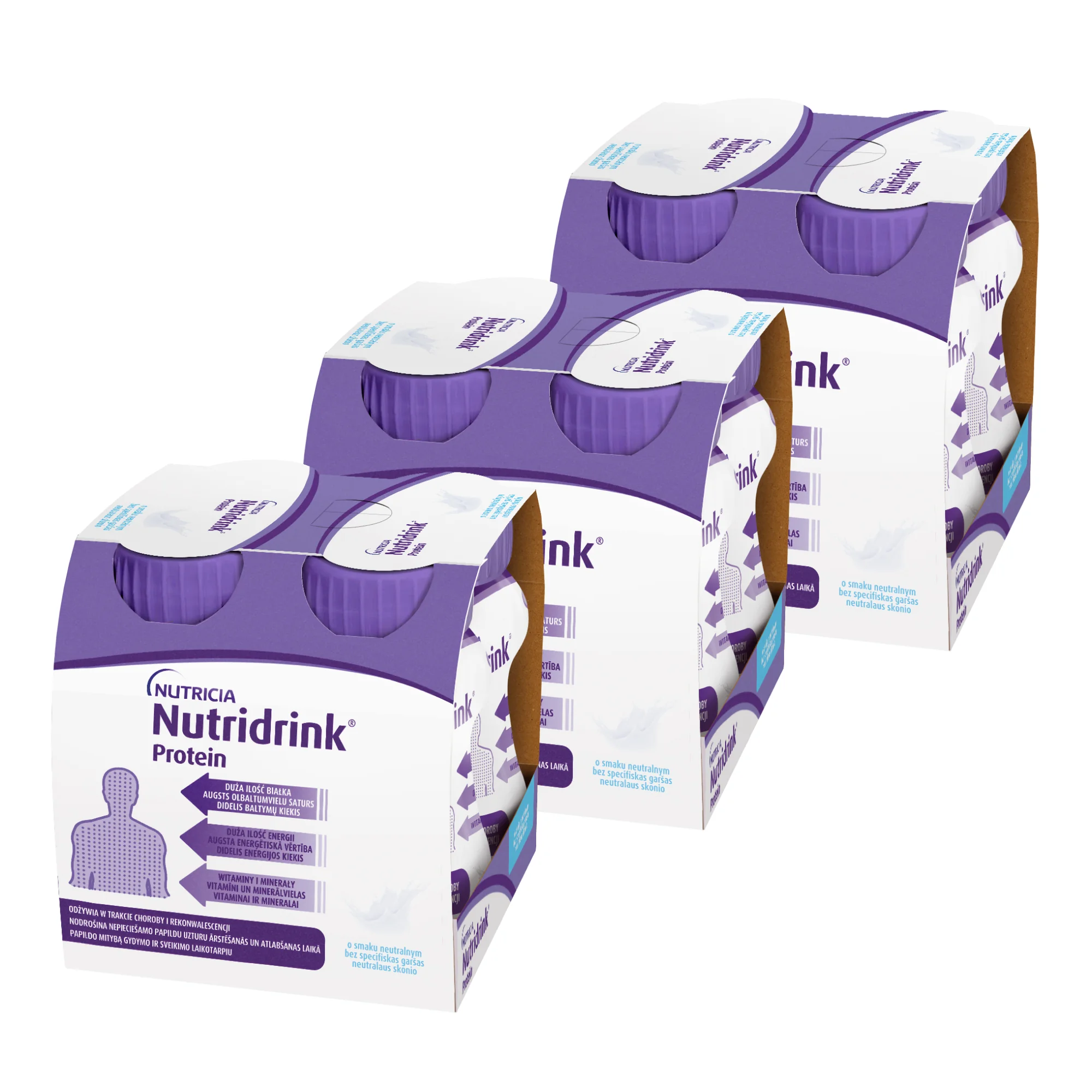 Nutridrink Protein płyn o smaku neutralnym,  3 x 4 x 125 ml