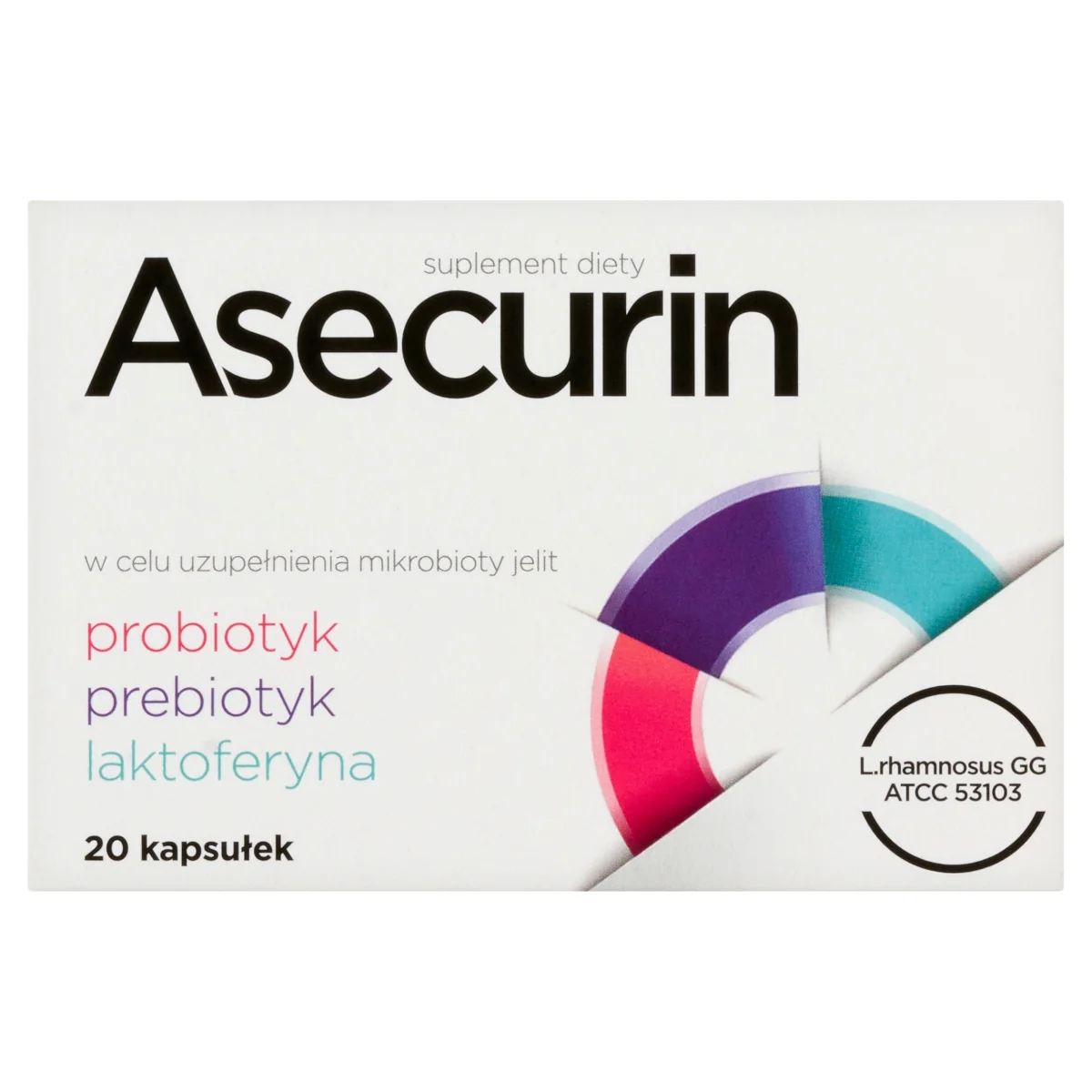 Asecurin suplement diety, 20 kapsułek