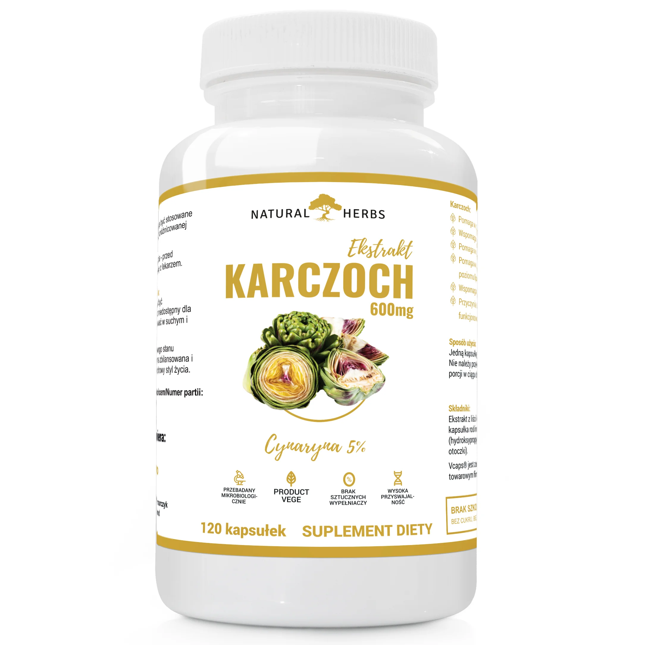 Natural Herbs Ekstrakt Karczoch 120 kapsułek