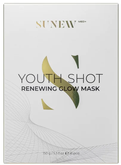 SunewMed+ Youth Shot maska w płachcie do twarzy regenerująca + glow 6 sztuk