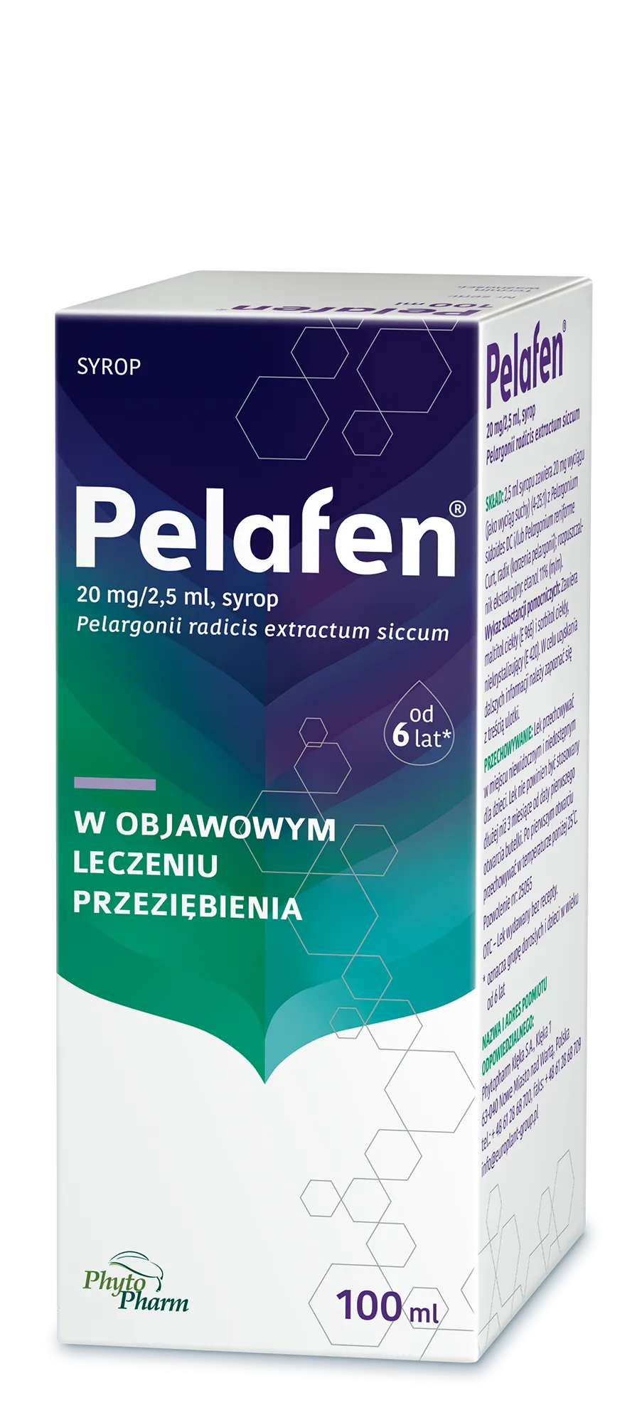Pelafen, 0,02 g/2,5ml, 100 ml syropu