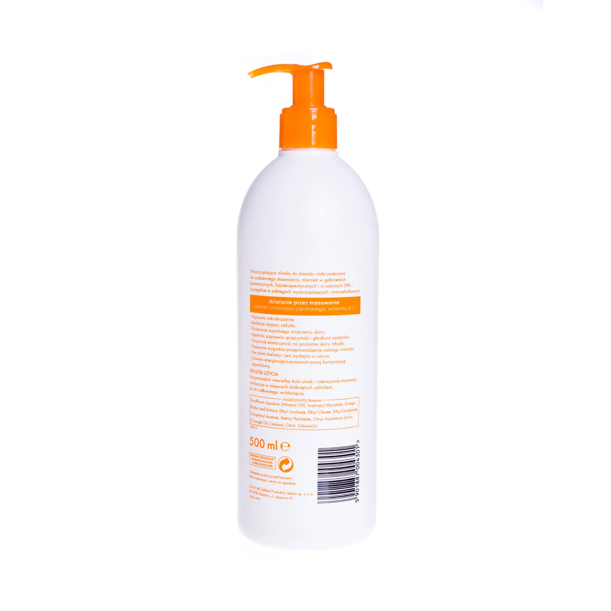 Ziaja oliwka do masażu antycellulitowa, 500 ml