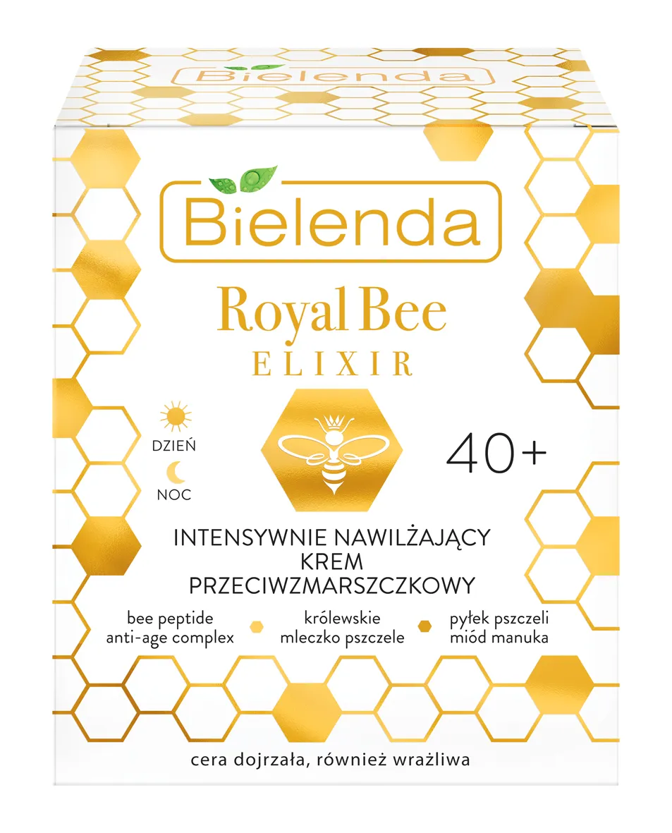 Bielenda Royal Bee Elixir intensywnie nawilżający krem przeciwzmarszczkowy 40+ na dzień i na noc, 50 ml