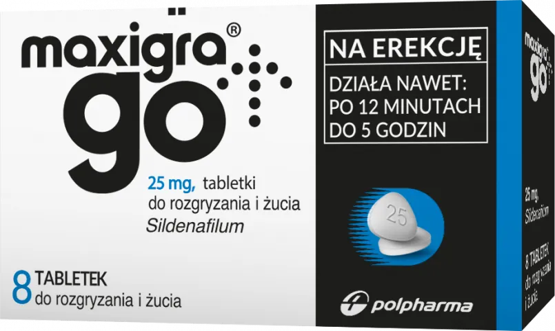 Maxigra Go, 25 mg, 8 tabletek