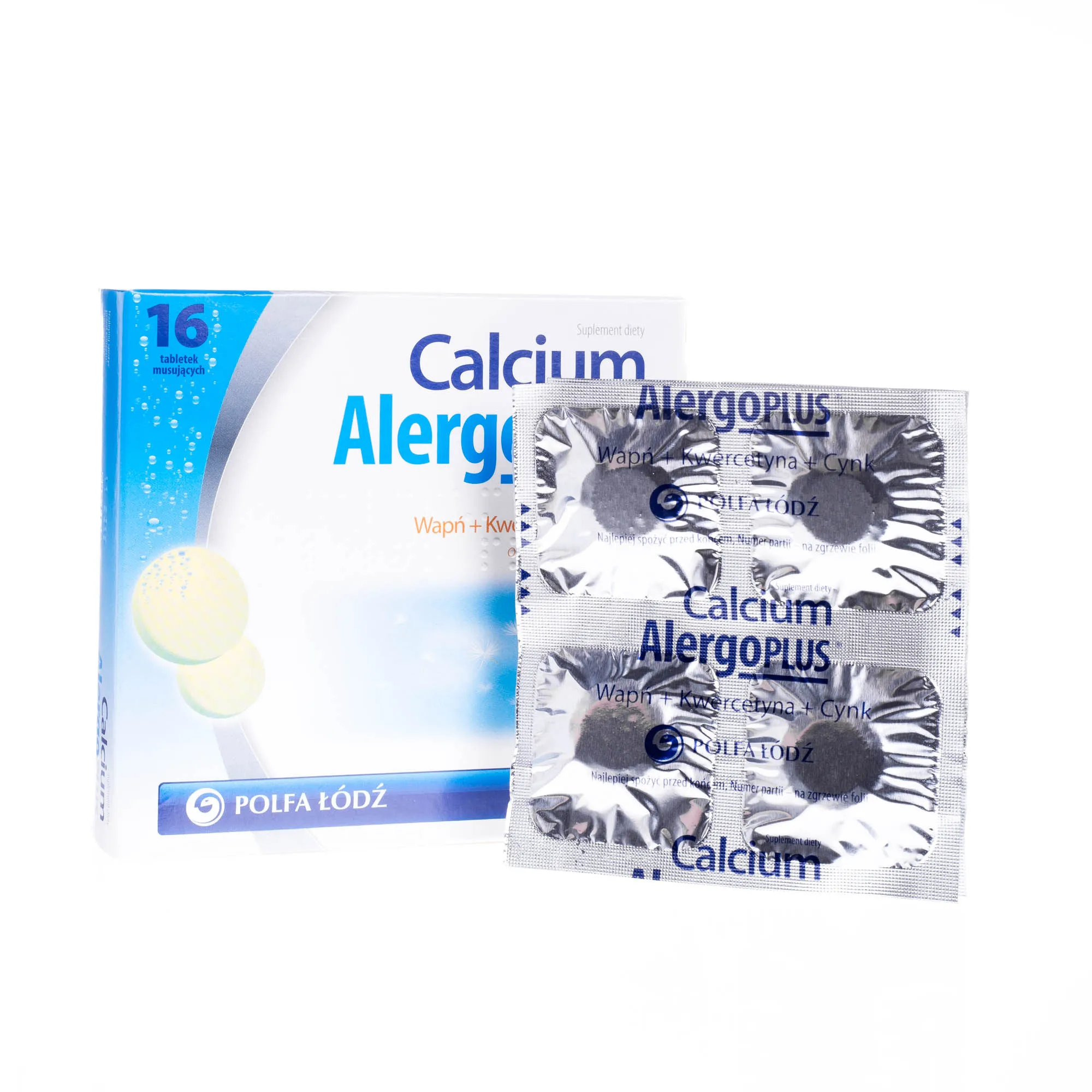 Calcium Alergo Plus - suplement diety, 16 tabletek musujących