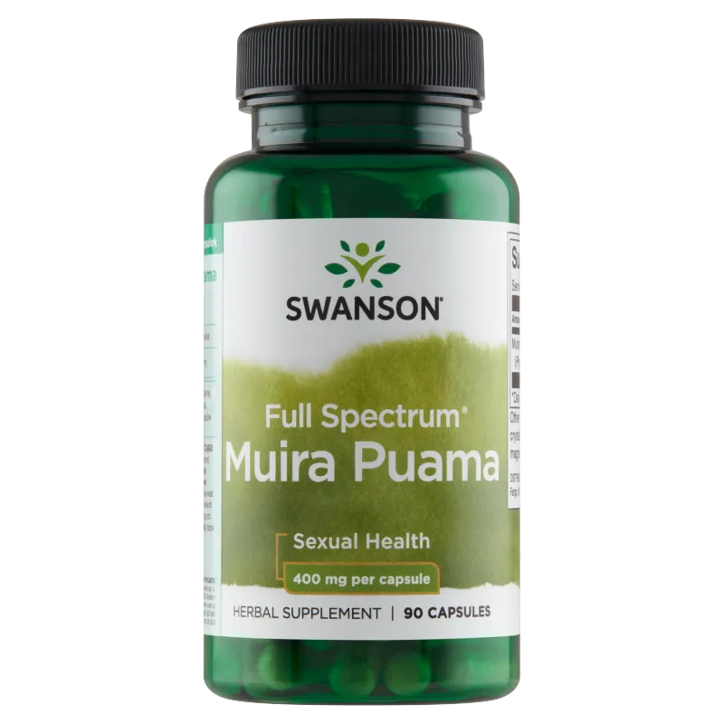 Swanson, Full Spectrum Muira puama, 400 mg, suplement diety, 90 kapsułek