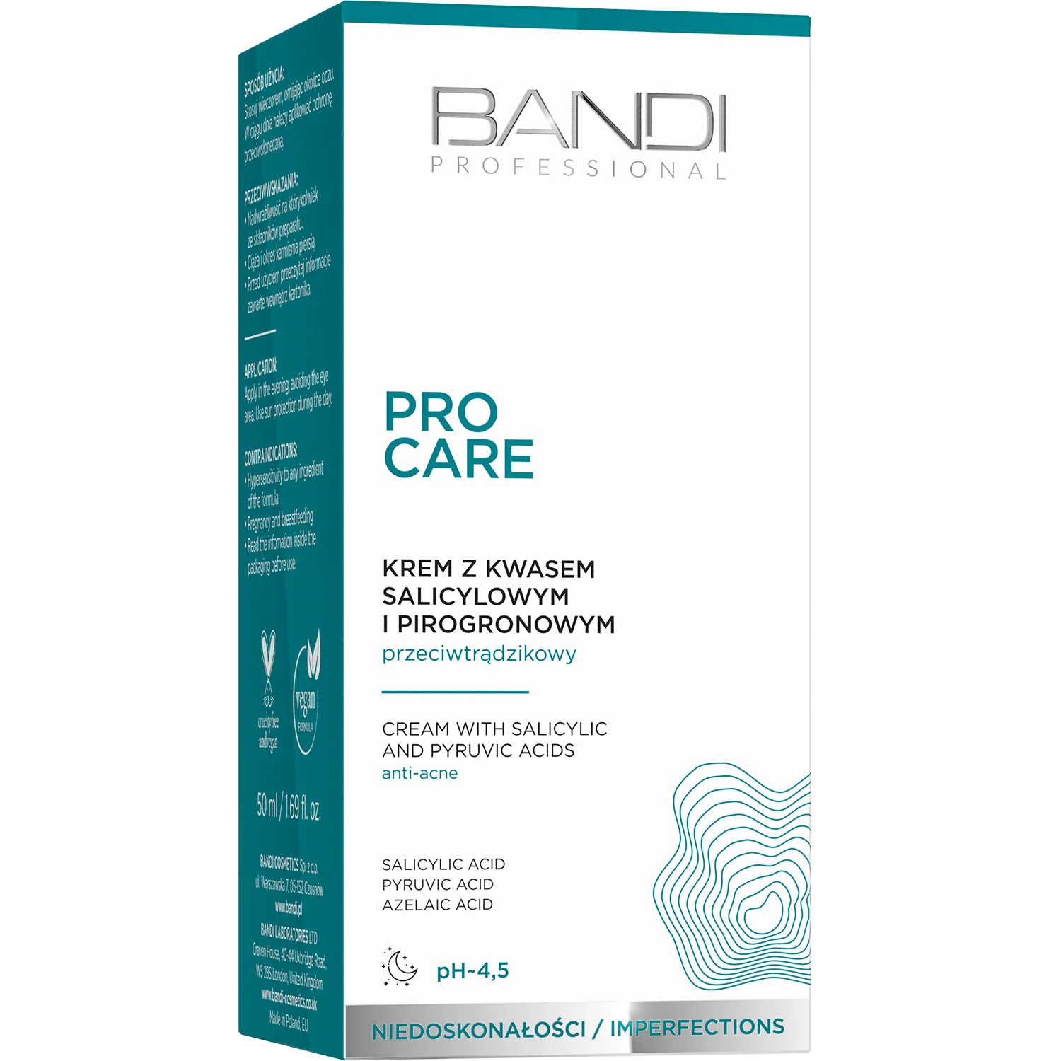 Bandi Pro Care krem z kwasem salicylowym i pirogronowym, 50 ml
