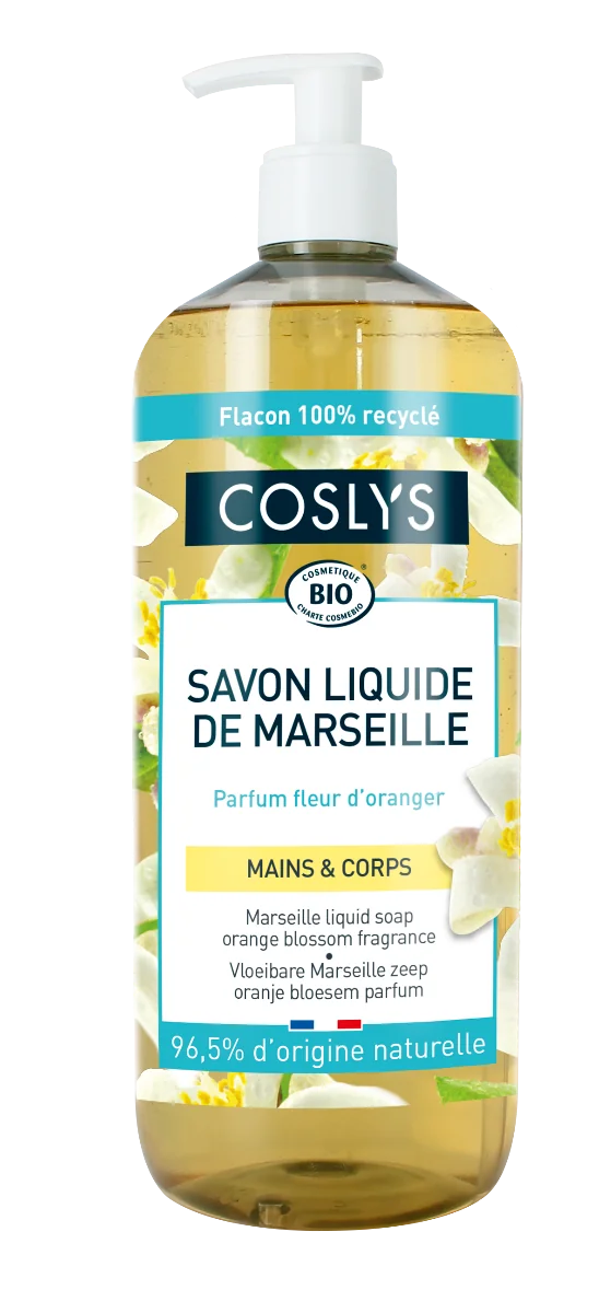 Coslys mydło marsylskie z oliwą z oliwek o zapachu drzewa pomarańczy, 1000 ml