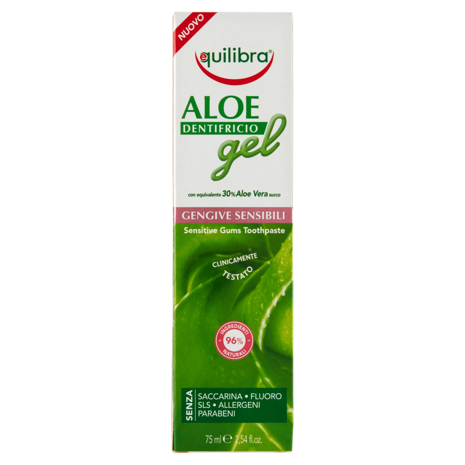 Equilibra Sensitive Aloe Gel pasta do zębów wrażliwych, 75 ml