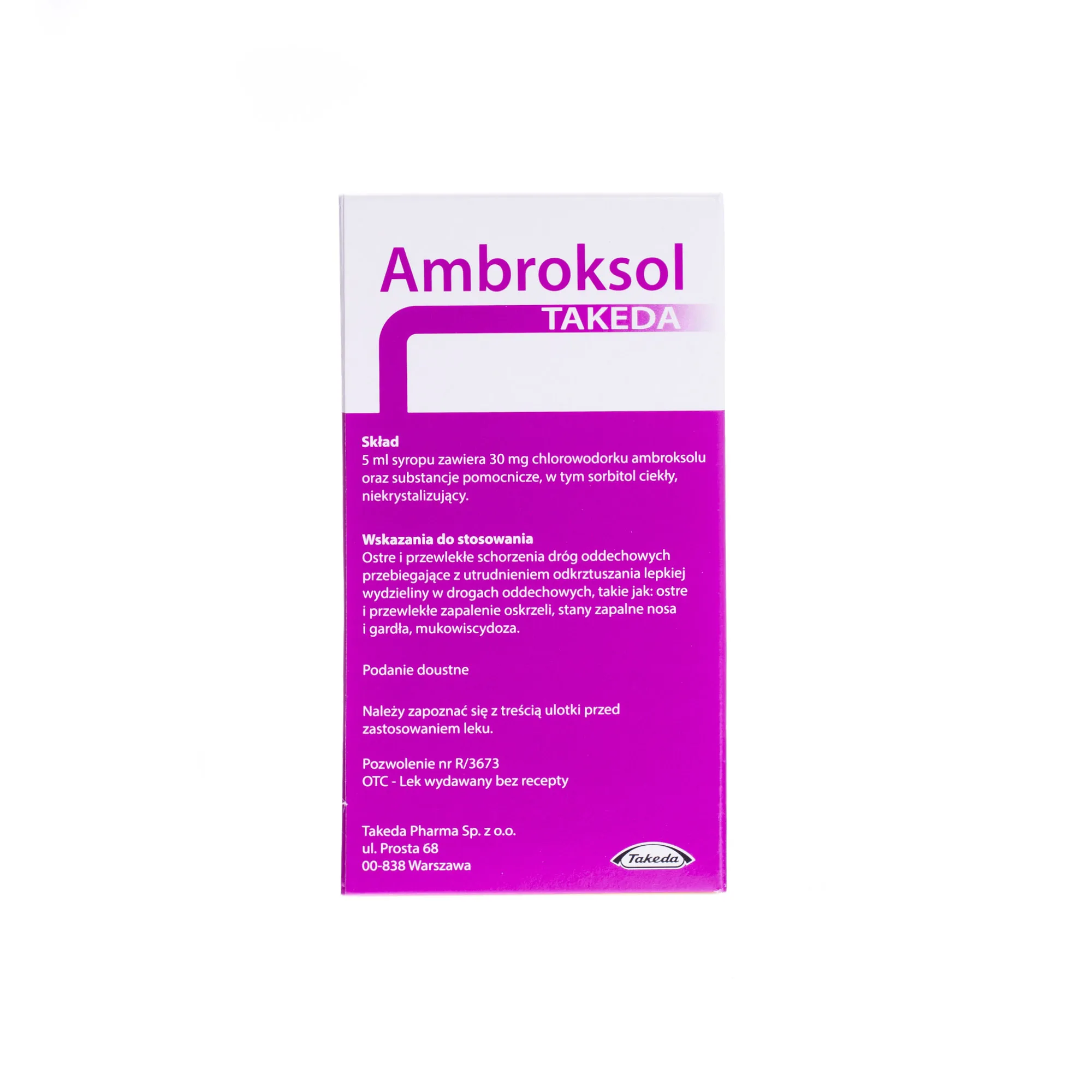 Ambroksol Takeda 30 mg/5 ml, syrop, 150 ml, smak bananowy 