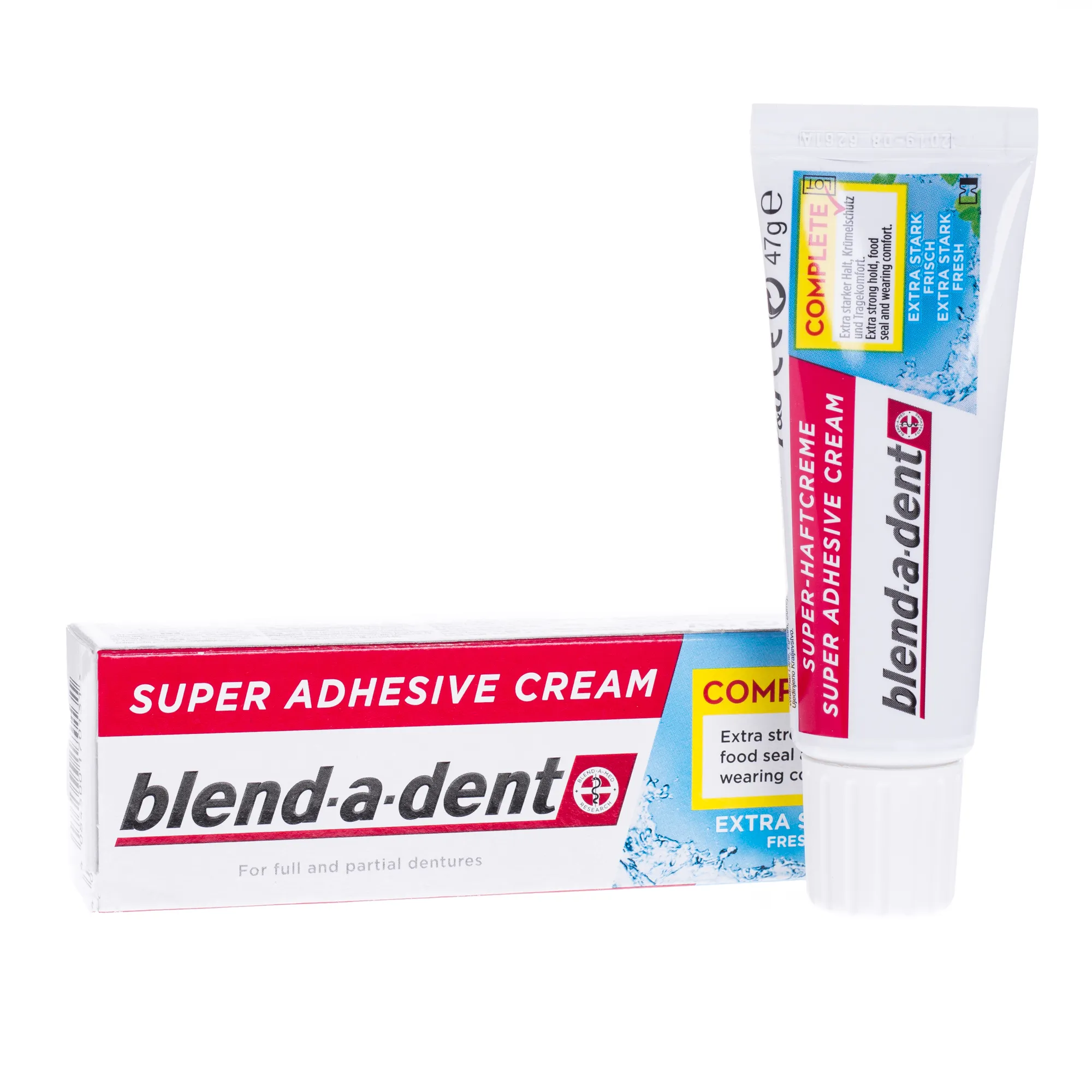 Blend-a-dent Complete, Extra Stark Fresh supermocny klej do protez zębów, 47 g 